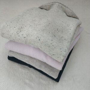 Lot 4x Cashmere Flawed Sweaters Fabric Crafters Project Upcycle RecycleDIY ~2lb